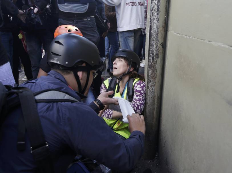 Il volto dolorante di Barbara Arvanitidis. Reuters